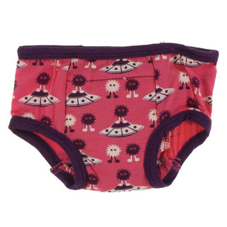 Training Pants Set - Red Ginger Aliens with Flying Saucers & Wine Grapes Rockets Potty Training