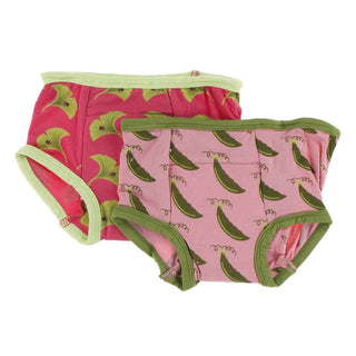 Training Pants Set - Red Ginger Ginkgo and Strawberry Sweet Peas Potty Training