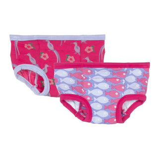 Training Pants Set (Set of 2)- Bird of Paradise & Forget Me Not Piranha Potty Training