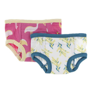 Training Pants Set (Set of 2)- Flamingo Emu & Golden Wattle Potty Training