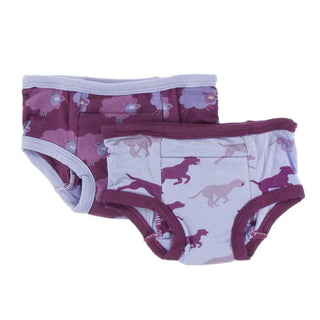 Training Pants Set (Set of 2)- Grapevine Sheep & Lilac Running Labs Potty Training