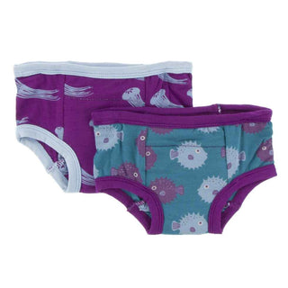 Training Pants Set (Set of 2)- Starfish Jellies & Seagrass Puffer Potty Training