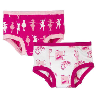 Training Underwear Pant Set (Set of 2), Natural Ballet Box & Calypso Ballerina Potty Training