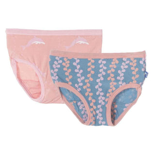 Underwear, Blue Moon Seaweed & Blush Dolphin Toddler Underwear