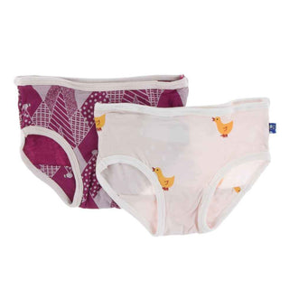 Underwear Set - Berry Mountains and Macaroon Puddle Duck Toddler Underwear