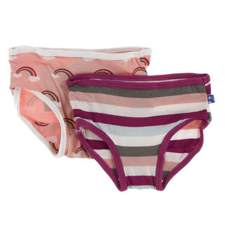 Underwear Set - Blush Rainbow and Geology Stripe Toddler Underwear