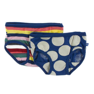 Underwear Set, Bright London Stripe & Navy Mod Dot Toddler Underwear