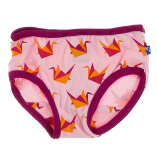 Underwear Set - Natural Japanese Cherry Tree and Lotus Origami Cranes Toddler Underwear