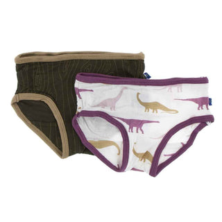 Underwear Set - Natural Sauropods and Petrified Wood Toddler Underwear