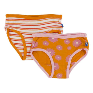 Underwear (Set of 2), Girl Freshwater Stripe & Sunset Water Lily Toddler Underwear