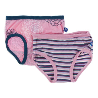 Underwear (Set of 2), Lotus Blooms & Girl Anniversary Stripe Toddler Underwear