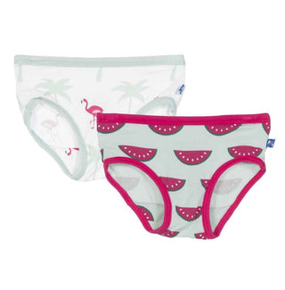 Underwear (Set of 2), Natural Flamingo & Watermelon Toddler Underwear