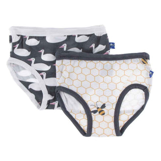 Underwear (Set of 2), Stone Geese & Natural Honeycomb Toddler Underwear