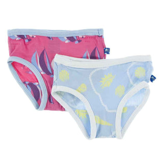 Underwear Set (Set of 2)- Flamingo Sailing Race & Pond Shells Toddler Underwear