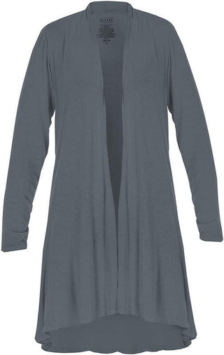 Women's Solid Open Front Cardigan - Slate Shirts & Tops