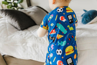 Boy's Shortie Romper - Knick Knacks & Snacks Baby One-Pieces