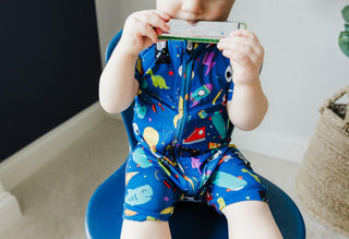 Boy's Shortie Romper - Knick Knacks & Snacks Baby One-Pieces