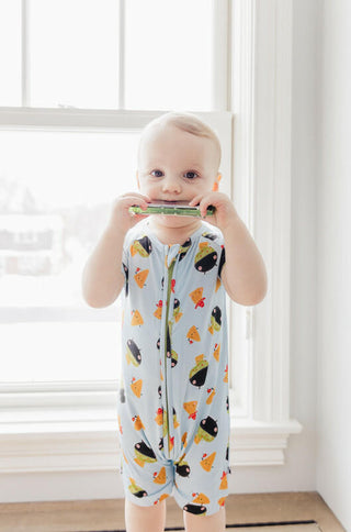 Boy's Shortie Romper - Let's Give Em Something to Guac About Baby One-Pieces