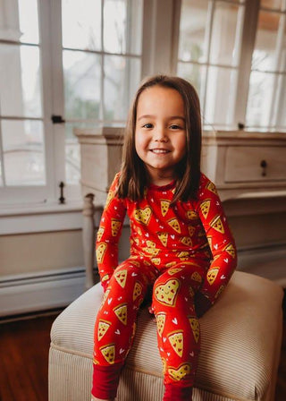 Long Sleeve Pajama Set - Valentines Pizza Baby & Toddler Sleepwear