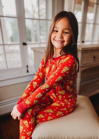 Long Sleeve Pajama Set - Valentines Pizza Baby & Toddler Sleepwear