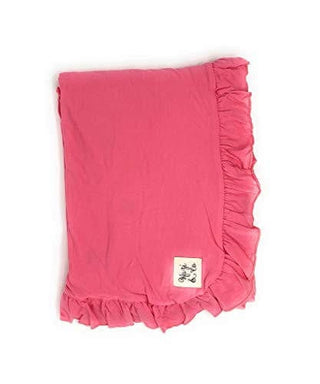 Kozi & Co. Baby Girls Ruffle Stroller Blanket Adventure Pink Swaddling & Receiving Blankets