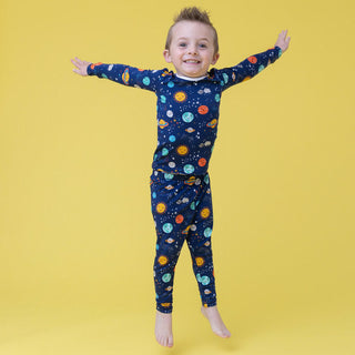 Bamboo Long Sleeve Pajama Set - Peaceful Planets Baby & Toddler Sleepwear