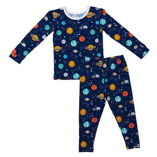 Bamboo Long Sleeve Pajama Set - Peaceful Planets Baby & Toddler Sleepwear