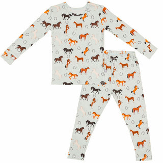 Bamboo Long Sleeve Pajama Set - Western Horse Baby & Toddler Sleepwear