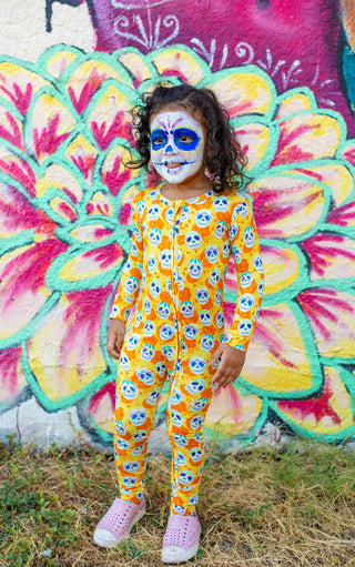 Bamboo Convertible Footie Romper - Sugar Skulls Baby & Toddler Sleepwear