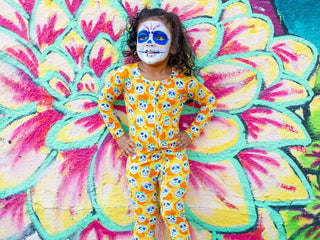 Bamboo Convertible Footie Romper - Sugar Skulls Baby & Toddler Sleepwear