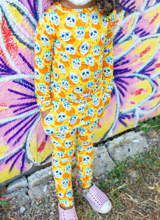 Bamboo Long Sleeve Pajama Set - Sugar Skulls Baby & Toddler Sleepwear