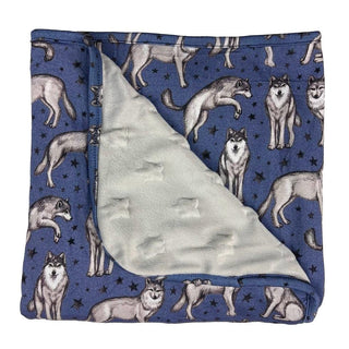 Grand Lovey Blankets with Minky Lining- Night Wolves Swaddling & Receiving Blankets