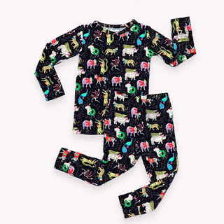 Long Sleeve Pajama Set, Wild Holiday Baby & Toddler Sleepwear