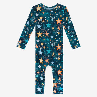 Boy's Bamboo Long Sleeve Basic Romper - Rogan (Stars) Baby One-Pieces