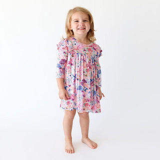 Girl's 3/4 Sleeve Flutter Dress - Lyric (Floral) Baby & Toddler Dresses