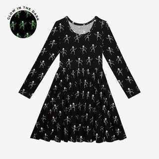 Girl's Long Sleeve Basic Twirl Dress - Dancing Skelly Baby & Toddler Dresses