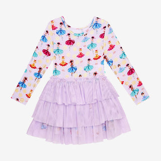 Girl's Long Sleeve Tulle Dress - Adalyn (Ice Skating) Baby & Toddler Dresses