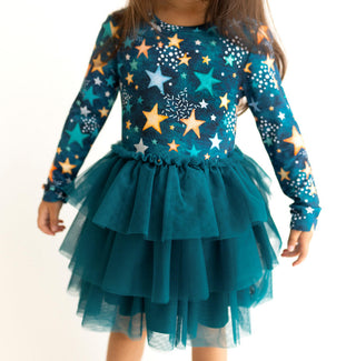 Girl's Long Sleeve Tulle Dress - Rogan (Stars) Baby & Toddler Dresses