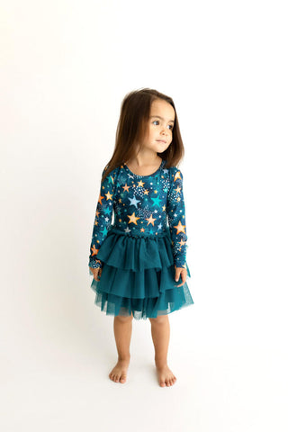 Girl's Long Sleeve Tulle Dress - Rogan (Stars) Baby & Toddler Dresses