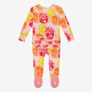 Girl's Ruffle Footie with Zipper - Citrine Baby & Toddler Sleepwear