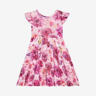 Girl's Ruffled Cap Sleeve Basic Twirl Dress - Amira (Floral) Baby & Toddler Dresses