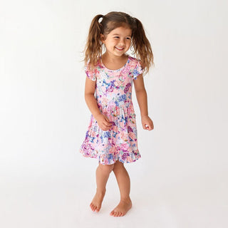 Girl's Ruffled Cap Sleeve Twirl Dress - Lyric (Floral) Baby & Toddler Dresses