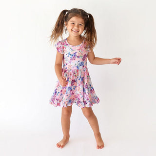 Girl's Ruffled Cap Sleeve Twirl Dress - Lyric (Floral) Baby & Toddler Dresses