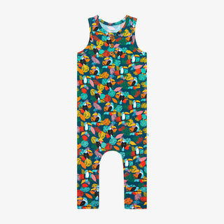 Bamboo Henley Racerback Romper - Rio (Toucans) Baby One-Pieces