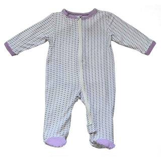 Silkberry Bamboo Footie- Hazy Lilac Leaves Baby & Toddler Sleepwear