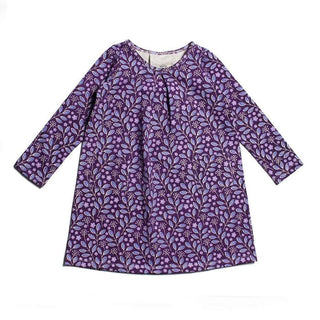 Long Sleeve Aspen Baby Dress, Violet Leaves & Flowers Baby & Toddler Dresses