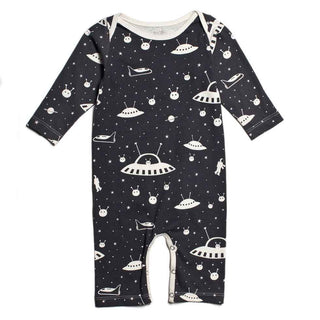 Romper- Outer Space Charcoal Baby One-Pieces